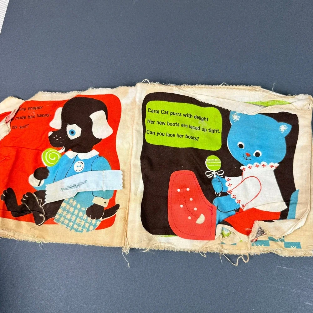 Peggy Cloth Books Vintage Baby Cloth Books Set of 3 Multicolor 1960s‎ Nursery